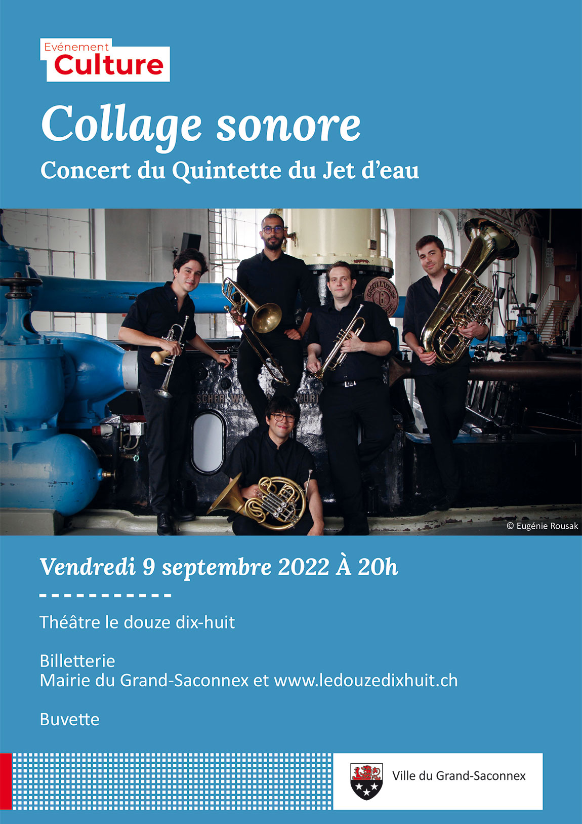 Affiche de Concert du Quintette du Jet d’eau